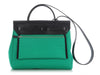 Hermès Menthe Toile Officier and Black Vache Hunter Herbag Zip 31