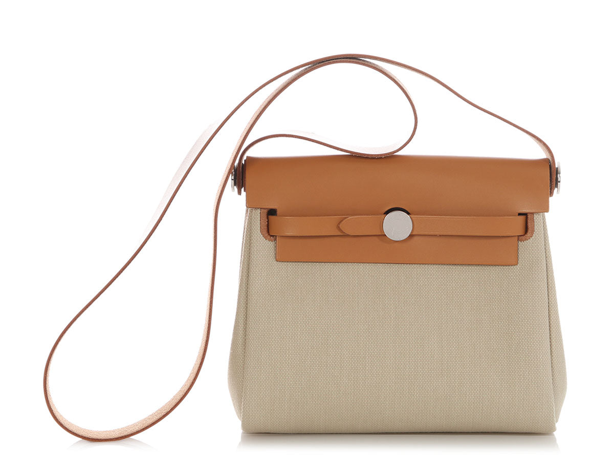 Hermès Mini Beton Toile and Vache Hunter Herbag Zip 20