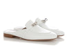 Hermès White Oz Mules