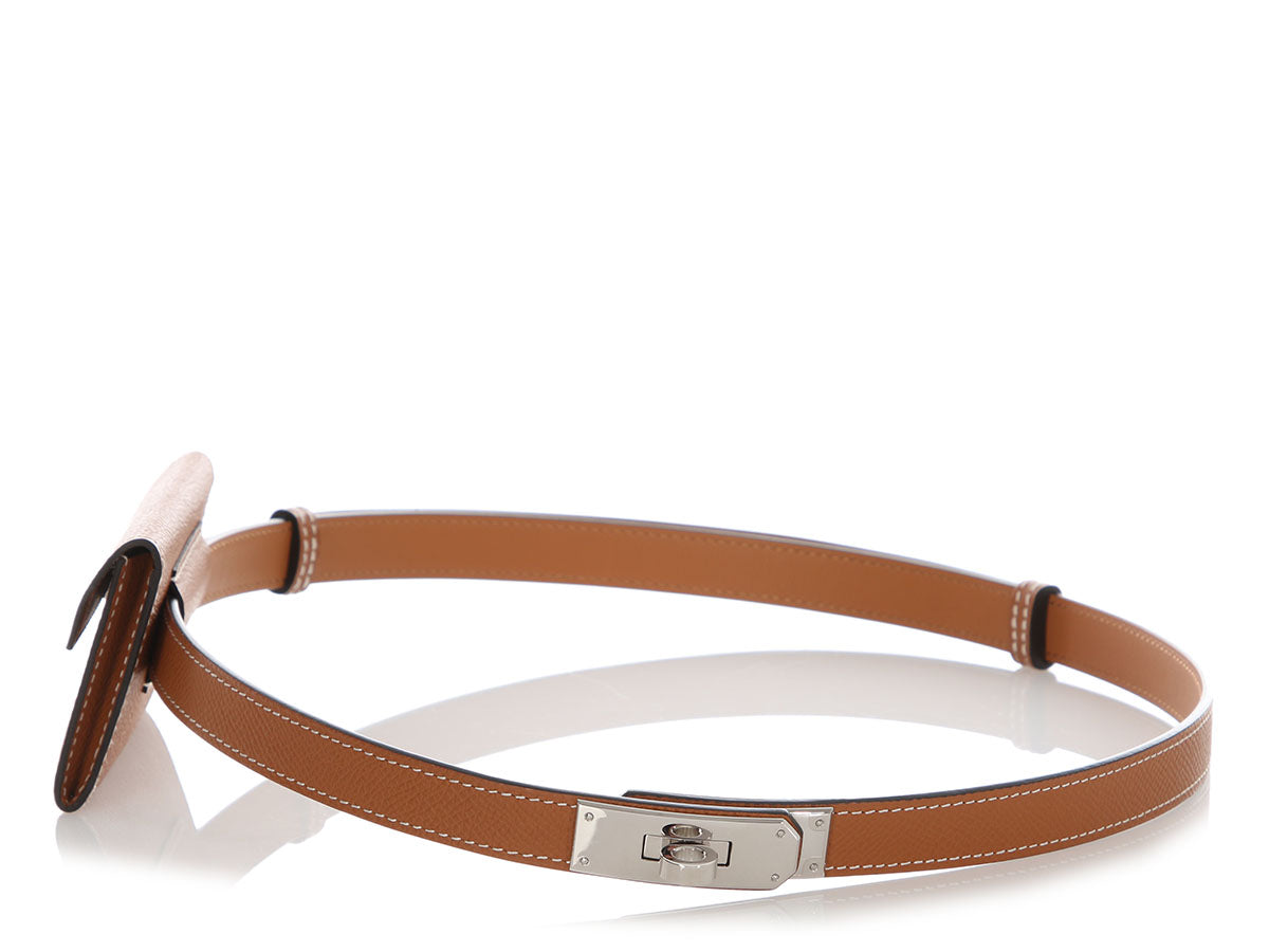 Hermès Gold Epsom Kelly Pocket Belt 18mm