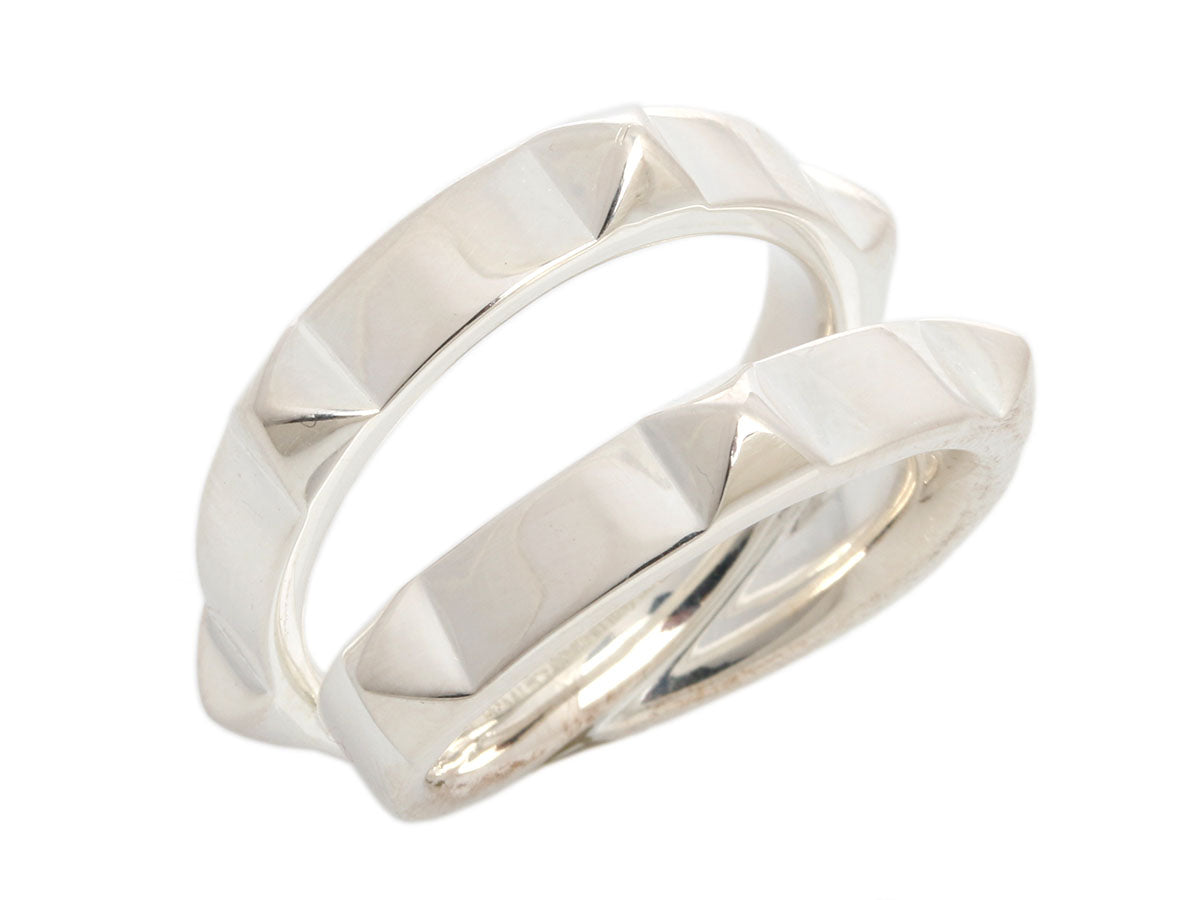 Hermès Sterling Silver Clou d’H Ring