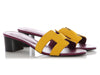 Hermès Purple and Yellow Oasis Sandals