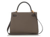Hermès SO Gris Asphalte and Etain Togo Kelly 28