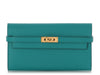 Hermès Bleu Paon Epsom Kelly Longue Wallet