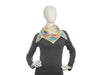 Hermès Liste au Bloc Embroidered Triangle Silk Scarf