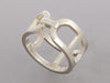 Hermès Medium Sterling Silver Ever Chaîne d’Ancre Ring