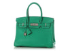 Hermès Menthe Clémence Birkin 30