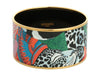 Hermès Extra Wide Jaguar Quetzal Enamel Bangle