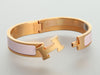 Hermès Narrow Rose Dragée Clic-Clac Bracelet