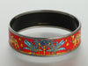 Hermès Wide Enamel Camel Bangle