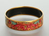 Hermès Wide Enamel Babylon Egyptian Lions Bangle
