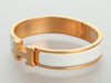 Hermès Narrow White Clic-Clac Bracelet