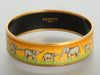 Hermès Wide Enamel Elephant Walk Bangle