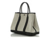 Hermès Ecru Toile and Black Negonda Garden Party 30