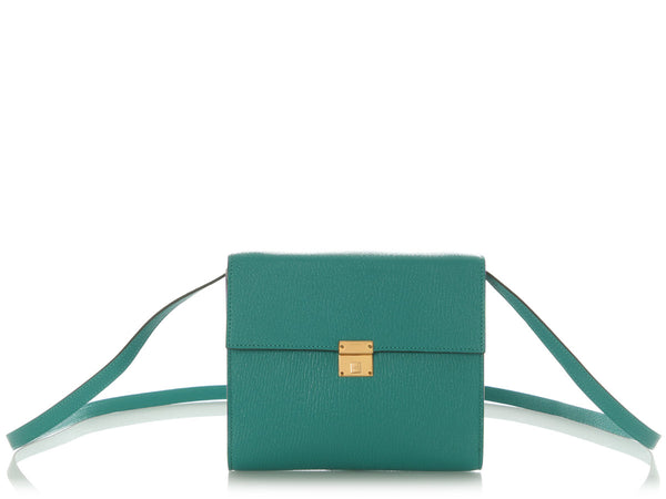 Hermès Green Chèvre Clic 16 Crossbody