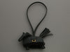 Hermès Black Lambskin Plush Rodeo Robeo Bag Charm PM
