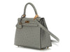 Hermès Bleu Glacier Ostrich Kelly 25