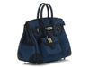 Hermès Bleu Egee Toile Goeland Cargo Birkin 25