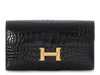 Hermès Black Shiny Alligator Constance To Go