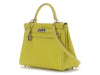 Hermès Lime Epsom and Gris Perle Candy Collection Kelly 32