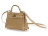 Hermès Mini Metallic Doré Chèvre Kelly 20