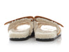 Hermès Brown Suede and Shearling Chypre Sandals