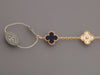 Van Cleef & Arpels 18K Yellow Gold Diamond and Blue Sèvres Porcelain Vendôme Vintage Alhambra Bracelet