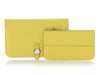Hermès Lime Evercolor Dogon Duo Wallet