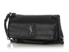 Saint Laurent So Black Grain De Poudre Monogram West Hollywood Fold-Over Bag