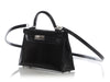 Hermès Mini Black Lizard Kelly 20
