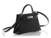 Hermès Mini Black Lizard Kelly 20
