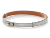 Hermès Silver Chamkilight Goatskin Kelly Belt