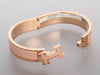 Hermès Narrow Glittery Pink Clic-Clac Bracelet