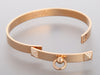 Hermès 18K Rose Gold Diamond Collier de Chien Bracelet