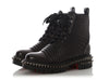 Christian Louboutin Black Quilted Stud Combat Boots