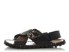 Valentino Dragon-Embroidered Camo Sandals
