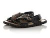 Valentino Dragon-Embroidered Camo Sandals