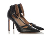 Manolo Blahnik Black Ankle Strap Pumps