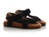 Fendi Brown and Black FF Zucca Shearling Sandals