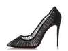 Christian Louboutin Tulle Suede Follies Draperia 100 Pumps