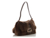 Fendi Brown Fur and Snake Baguette