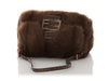 Fendi Brown Fur and Snake Baguette