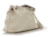 Gucci Medium Cream Pebbled Calfskin Soho Chain Shoulder Bag