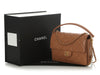 Chanel Medium Beige Quilted Caviar Top Handle Flap