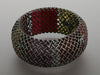Bottega Veneta Sterling Silver Mesh Inlay Wide Bangle