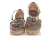 Jimmy Choo Taupe Flower Espadrilles