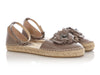 Jimmy Choo Taupe Flower Espadrilles