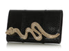 Judith Leiber Black Snakeskin Champagne Serpent Clutch