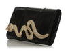 Judith Leiber Black Snakeskin Champagne Serpent Clutch