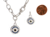 Judith Ripka Evil Eye Bracelet and Pendant Set